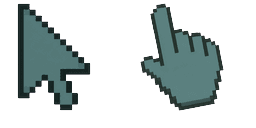 Cursor preview: Slate Teal Pixel - 66 - cute-cursor.com