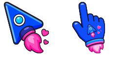 Cursor preview: Cute Blue Rocket - 1 - cute-cursor.com