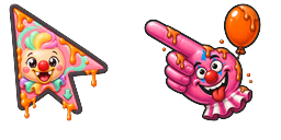 Cursor preview: Custom Cursor Clown Update - 1 - cute-cursor.com