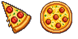 Cursor preview: Pixel Pepperoni Pizza - 39 - cute-cursor.com