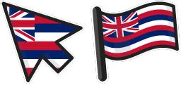 Cursor preview: Hawaii Flag - 35 - cute-cursor.com