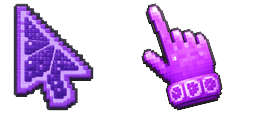 Cursor preview: 3D Grape Pixel - 2 - cute-cursor.com
