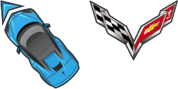 Cursor preview: Chevrolet Corvette - 1 - cute-cursor.com
