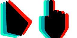 Cursor preview: 3D Effect - 1 - cute-cursor.com