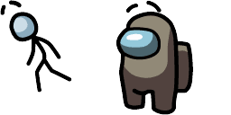 Cursor preview: Stickmin Pet Crewmate - 67 - cute-cursor.com