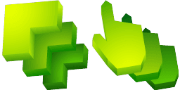 Cursor preview: Green Abstract - 67 - cute-cursor.com