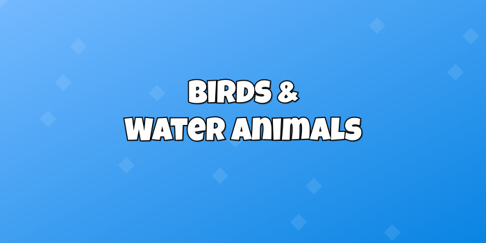 Category cover: Birds & Water Animals - 10 - cute-cursor.com